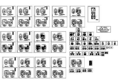 某校别墅装饰施工图全套图纸3D模型