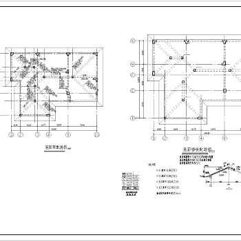 某地三层异形柱框架结构别墅结构施工图