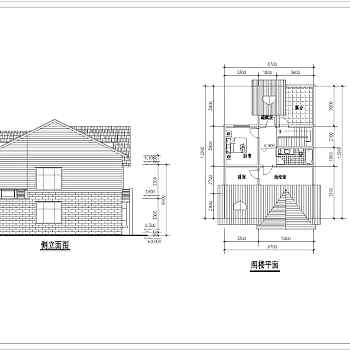 多套两层带阁楼别墅建筑设计方案图