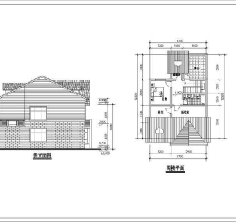 多套两层带阁楼别墅建筑设计方案图