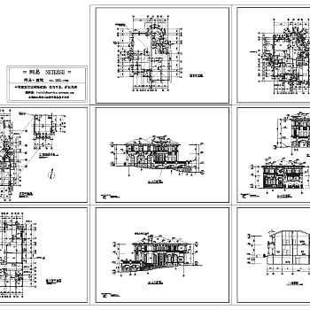 观澜湖高尔夫别墅全套建施图3D模型