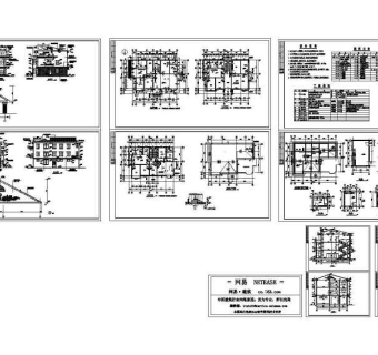 豪华别墅建筑施工图3D模型