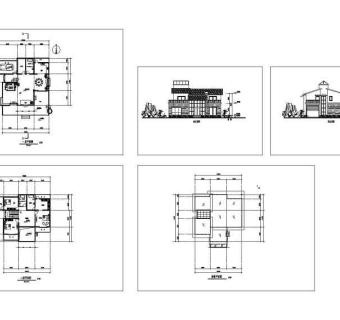 别墅设计方案图（建筑cad图纸）