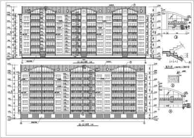 某地多层框剪结构住宅楼建筑方案图