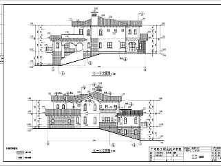 某小区两层剪力墙结构别墅建筑设计方案图