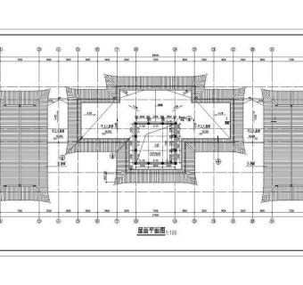 某仿古楼顶豪华办公楼全套建施图