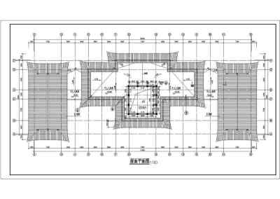 某仿古楼顶豪华办公楼全套建施图