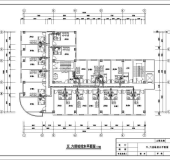 某六层多层标准酒店给排水设计施工图3D模型