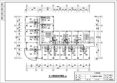 某六层多层标准酒店给排水设计施工图3D模型