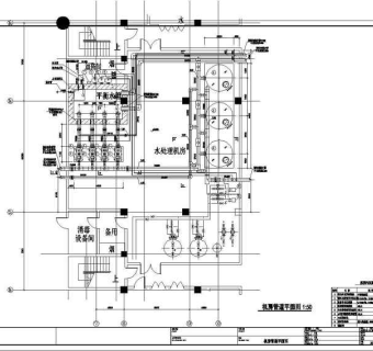 某地大学标准游泳池建筑及给排水设计图