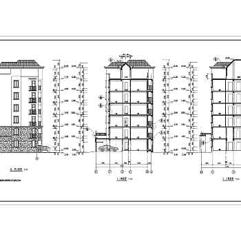 某地区六层框架结构住宅楼建筑施工图