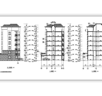 某地区六层框架结构住宅楼建筑施工图