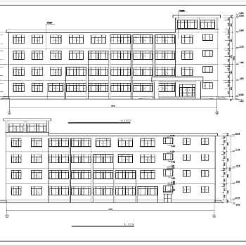 某学校四层框架结构教学楼建筑设计施工图