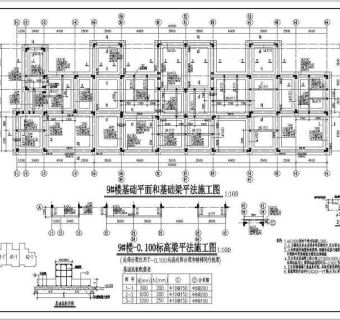 某地区3层异型柱结构别墅结构施工图