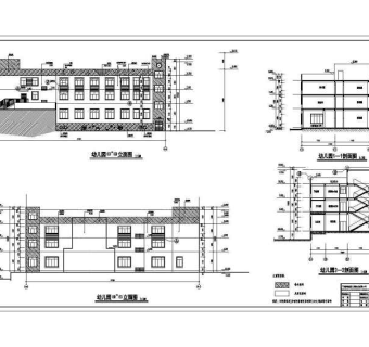 贵阳某地三层框架结构幼儿园建筑设计施工图