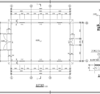 某钢构发电机房建筑结构施工图