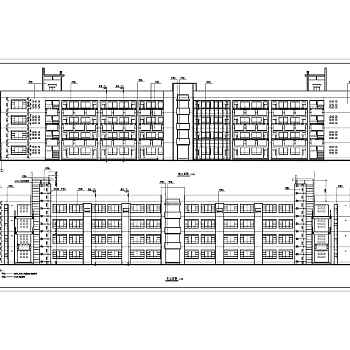 某大学四层框架结构教学楼建筑设计施工图纸