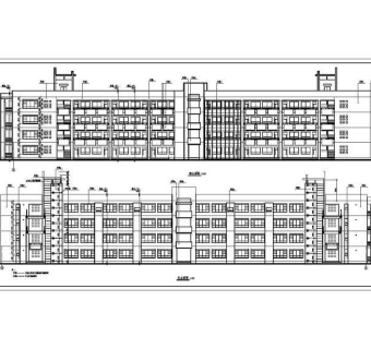 某大学四层框架结构教学楼建筑设计施工图纸
