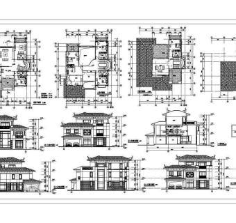别墅平立剖面图