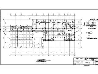 某三层办公楼局部井字梁结构cad设计施工图