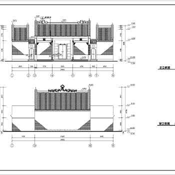 某地区框剪结构仿古祠堂建筑方案图3D模型