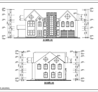 某二层砌体别墅建筑、结构设计施工图