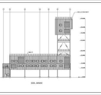 某地多层钢框架结构厂房建筑方案图