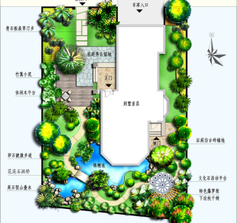 别墅花园彩平图