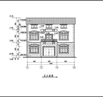 某三层别墅砖混建筑、结构设计施工图