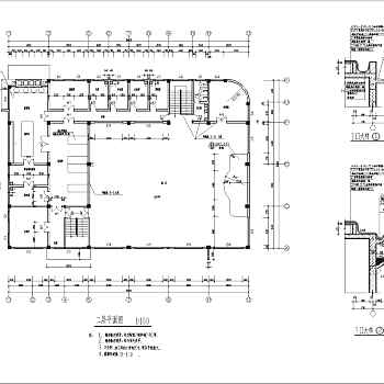 二层食堂建筑设计全套施工CAD图纸