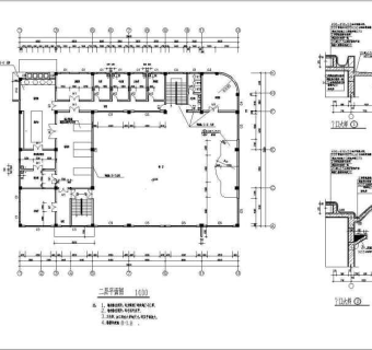 二层食堂建筑设计全套施工CAD图纸