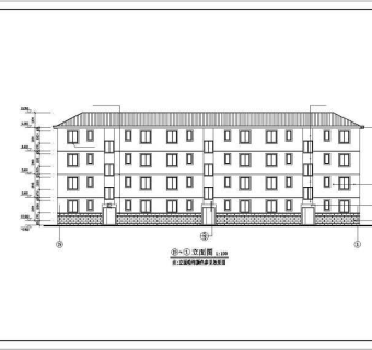 多层部队宿舍楼建筑设计图