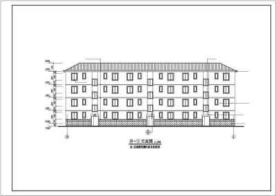 多层部队宿舍楼建筑设计图