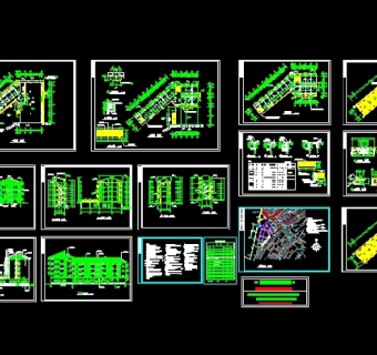 综合宿舍楼建筑全套