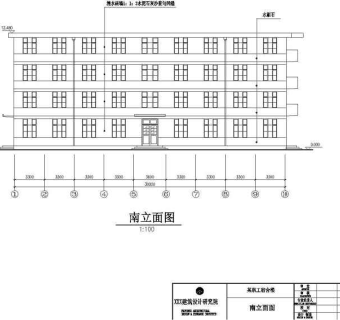 某单位多层宿舍楼建筑设计施工图
