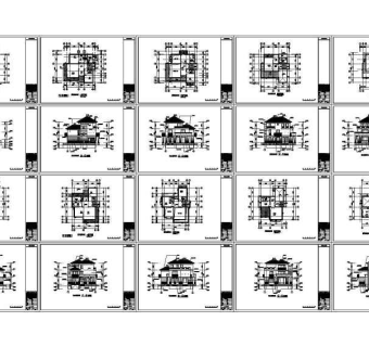 A,B两种独立别墅施工图