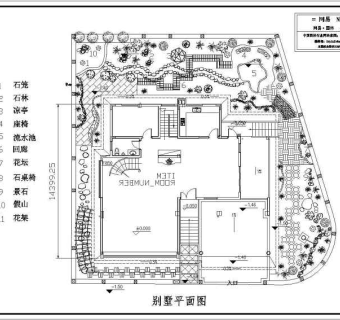 别墅庭院景观绿化平面图3D模型