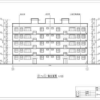 某地五层框架结构宿舍楼建筑设计方案图3D模型