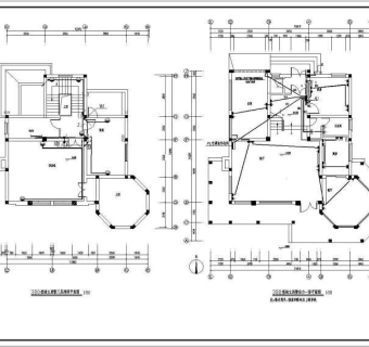 一栋2层砖混结构私家别墅电气设计施工图