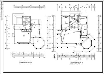 一栋2层砖混结构私家别墅电气设计施工图