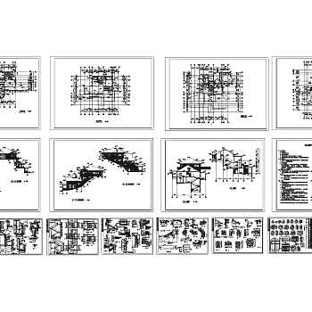 生态小区84型别墅建施及节点图纸