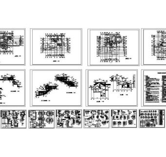 生态小区84型别墅建施及节点图纸