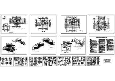 生态小区84型别墅建施及节点图纸