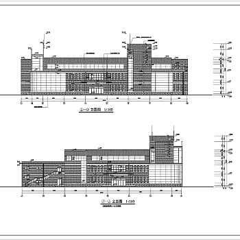 某地3层混凝土框架结构学校食堂建筑施工图纸