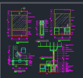 某地区银行贵宾现金柜台设计装修方案cad详图