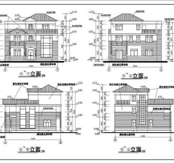某地区3层框架结构别墅设计方案图