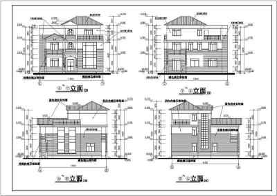 某地区3层框架结构别墅设计方案图