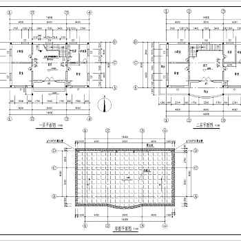 某二层砖混别墅建筑、结构施工图纸