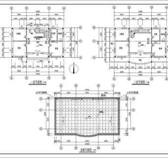 某二层砖混别墅建筑、结构施工图纸