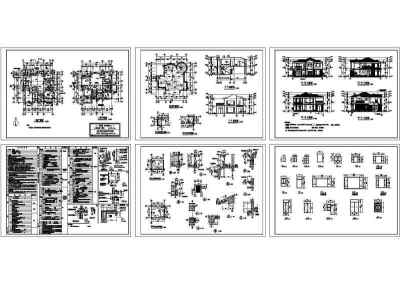 多层别墅建筑施工图